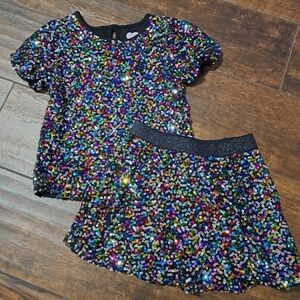 Colorful Sequin Kids Matching Set